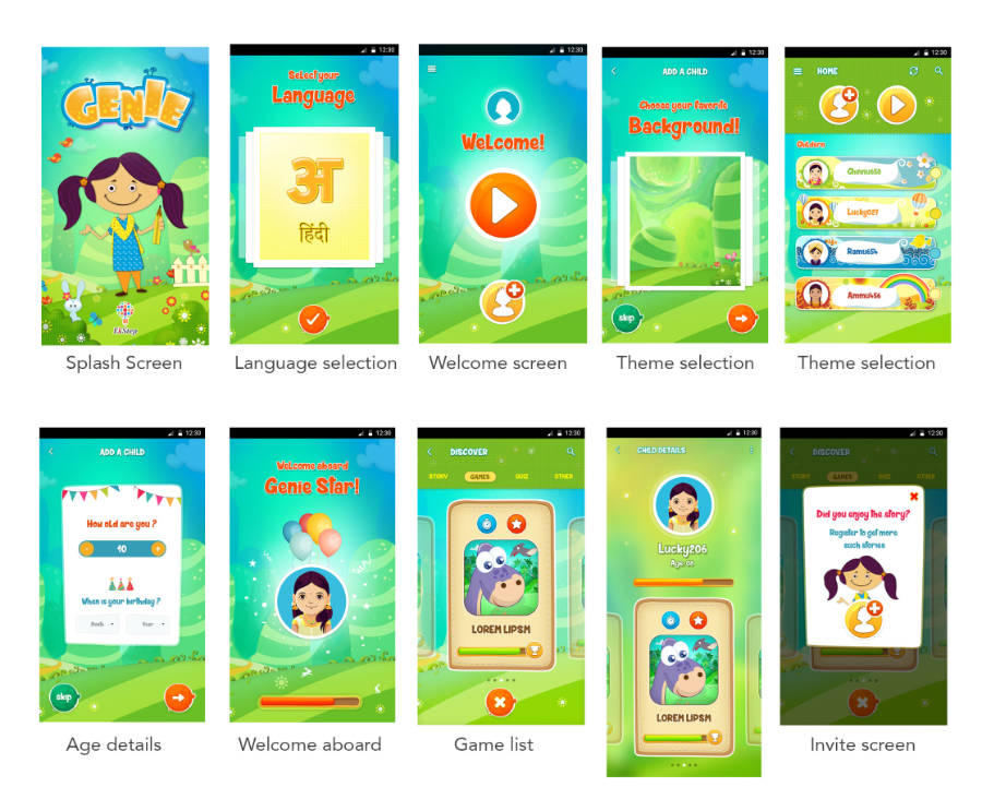 EkStep visual design showing the final high-fidelity UI